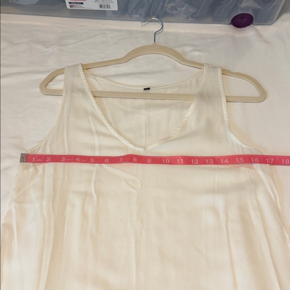 Philosophy Linen Stripe Shift Dress White Black Coastal Euro Summer Minimalist - Picture 11 of 15
